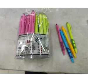 Набір кулькових ручок С 51738 (40) ЦІНА ЗА 60 ШТУК У БЛОЦІ, 4 кольори, синя паста