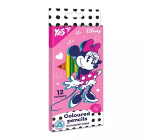 Олівці кольорові YES 12 кол. "Minnie Mouse"