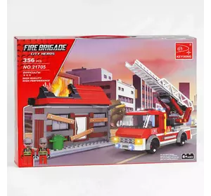 Конструктор AUSINI 21705 (12/2) ""Пожежний автомобіль"", 356 елементів, у коробці
