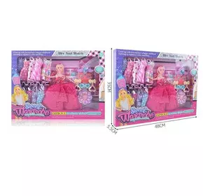 Лялька з гардеробом DSJ 889-4 (36/2) висота ляльки 28 см, сукні, аксесуари, в коробці