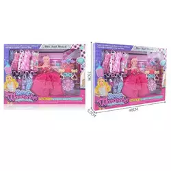 Лялька з гардеробом DSJ 889-4 (36/2) висота ляльки 28 см, сукні, аксесуари, в коробці