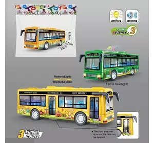 Автобус 7730 (110) 2 кольори, інерція, звук, підсвічування, у пакеті