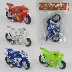 Мотоцикл 399-132 (960/2) 4 кольори, інерція, 1шт в пакеті