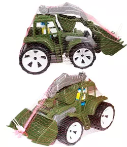 Іграшка дитяча "Трактор BAMS  2  ківша" вiйськовий  BAMSIC, арт.007/20 Бамсик