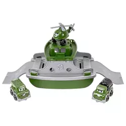 гр Ігровий набір ""Військовий транспорт"" 9369 (6) ""Technok Toys"" військовий човен, 2 машинки, гелікоптер