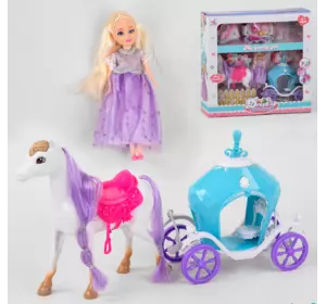Лялька з каретою 5505 (12) лялька, кінь, аксесуари, в коробці