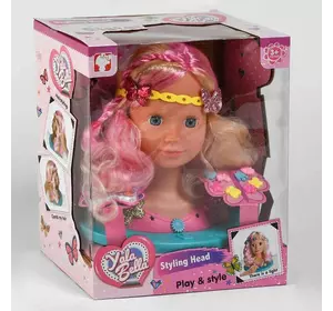 Лялька-Голова YL 888 E (8) Манекен для зачісок та макіяжу, світловий ефект, з аксесуарами, в коробці