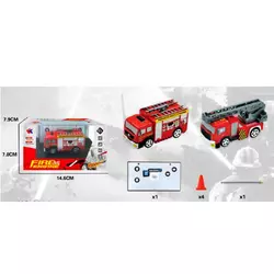 Пожежна машина 8026 радіокер., акум., 2 види, заряджається від пульта, муз., світло, кор., 15-8-8 см