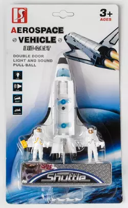 Ракета 89535 (144/2) світло, звук, на батарейках, 2 фігурки космонавта, на листі