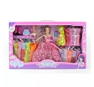 Лялька з вбранням HZ2033-7 донька, сумочка, взуття, сукні, кор., 54-32,5-6см.
