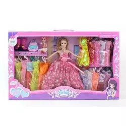 Лялька з вбранням HZ2033-7 донька, сумочка, взуття, сукні, кор., 54-32,5-6см.