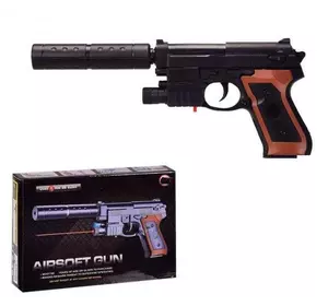 Пістолет на пульках 238 С (120) лазерний приціл, знімний глушник, в коробці