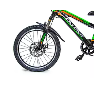 Велосипед 20 Scale Sports Зелёный Ручной и Дисковый