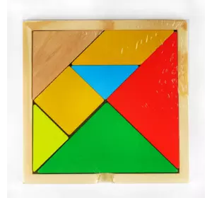 Дерев’яна гра C 53755 (100) "Трикутники", 7 елементів, у плівці