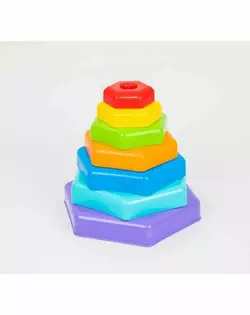 Іграшка розвиваюча "Пірамідка-веселка "в коробці