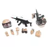 Військовий набір 763 B 03 (36/2) 7 елементів, автомат, шолом, граната, в сітці