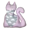 Подушка Хатка Кот розовый с серым