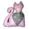 Подушка Хатка Кот Принцесса Розовый с серым