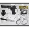 Поліцейський набір JL 111-9 (96/2) звук, підсвічування, пістолет, ніж, наручники, граната, жетон, посвідчення, у пакеті