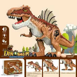 Динозавр 932A ходить, несе яйця, муз., світло, бат., кор., 30-25-15 см.