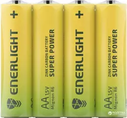 Батарейка ENERLIGHT Super Power, (S4плів.), мініпальчик,  AAA FOL 4    Zink Carbon (1/40/480) ЦІНА ЗА 4 БАТАРЕЙКИ