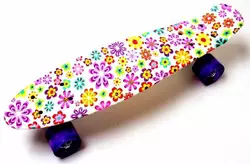 Penny Board "Violet Flowers" Светящиеся колеса