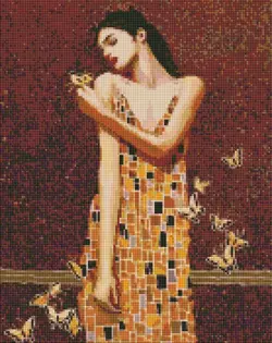 Набір з алмазною мозаїкою "В обіймах метеликів" 40х50см