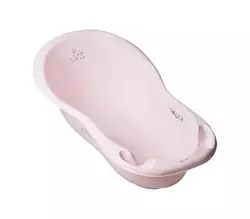Ванночка 102 см LUX "Зайчики" зі зливом (Світло-рожевий)