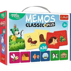 Настільна гра - "Мемос Класичні плюс 36 карт Звірята та їхні хатинки