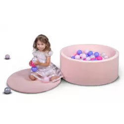 Бассейн для дома сухой, детский, нежно-розовый - Ассорти 100 см