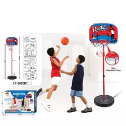 Баскетбольне кільце MR 0335 на стійці 162см., кільце, сітка, щит, м'яч, насос, кор., 47-37-11 см.