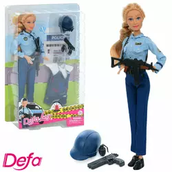 Лялька з вбранням DEFA 8388 поліцейська, сукні, 2 види, кор., 21,5-31,5-5 см.