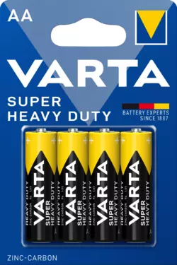 Батарейка VARTA SUPER Heavy Duty AA, (R06) U-4 пальчик (цин.вуг.т.е. Жовта) 2006 ЦІНА ЗА 4 БАТАРЕЙКИ