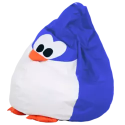 Кресло-груша Пингвин Голубой Средняя 80х100
