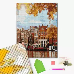 Алмазна мозаїка: Осінній Амстердам 40х50