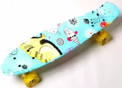 Penny Board "Cool Cat" Светящиеся колеса