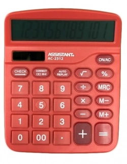 Калькулятор ASSISTANT АС-2312 red