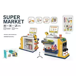 Супермаркет 668-125 (18) 46 елементів, звук, підсвічування сканера, імітація розрахунку карткою, в коробці