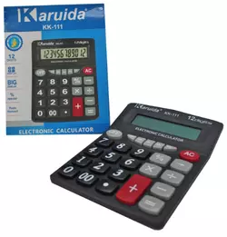 Калькулятор №111-12 (№KK-111) 12цифр чор. кол. 1R6 (16*20)см (80)