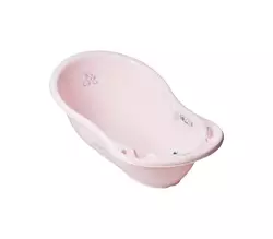 Ванночка 86 см "Зайчики" зі зливом  (Рожевий)