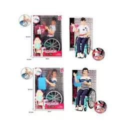 Лялька AS6948-51 хлопчик, шарнірна, інвалідне крісло, 2 види, кор., 18-26,5-10,5 см.