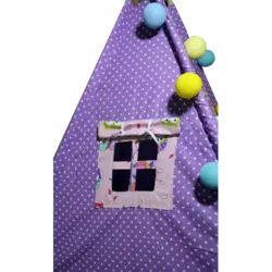 Вигвам Хатка комплект Бонбон Совы фиолетовый с подушками - Малыш