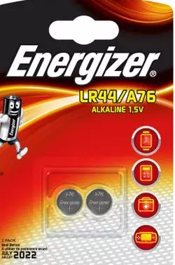 Батарейка ENERGIZER LR44/A76 Alkaline уп. ЦІНА ЗА 2 ШТ