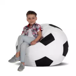 Кресло-мяч Белый с черным Детский 70х70