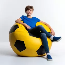 Кресло-мяч Желтый с черным Средний 100х100