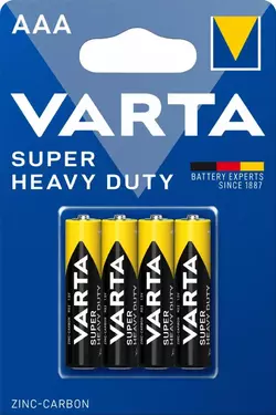 Батарейка VARTA SUPER Heavy Duty AAA, (R03) U-4 мініпальчик (цин.вуг.т.е. Жовта) 2003 ЦІНА ЗА 4 БАТАРЕЙКИ