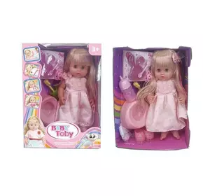Лялька W 322018 C4 (8) закриває очі, п’є з пляшечки, ходить на горщик, музичний чіп, аксесуари, висота 35 см, в коробці