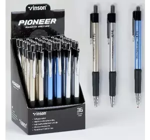 Ручка масляна, автомат.синя, 0.7мм, Арт.50SF, Vinson, Імп