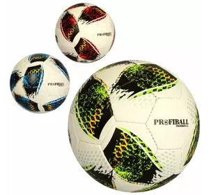 М'яч футбольний 2500-210 розмір 5, ПУ1,4мм., 4шари, 32панелі, 400-420г., 3кольори, кул.