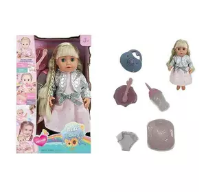 Лялька W 322017-3 (12) закриває очі, п’є з пляшечки, ходить на горщик, музичний чіп, аксесуари, висота 35 см, в коробці